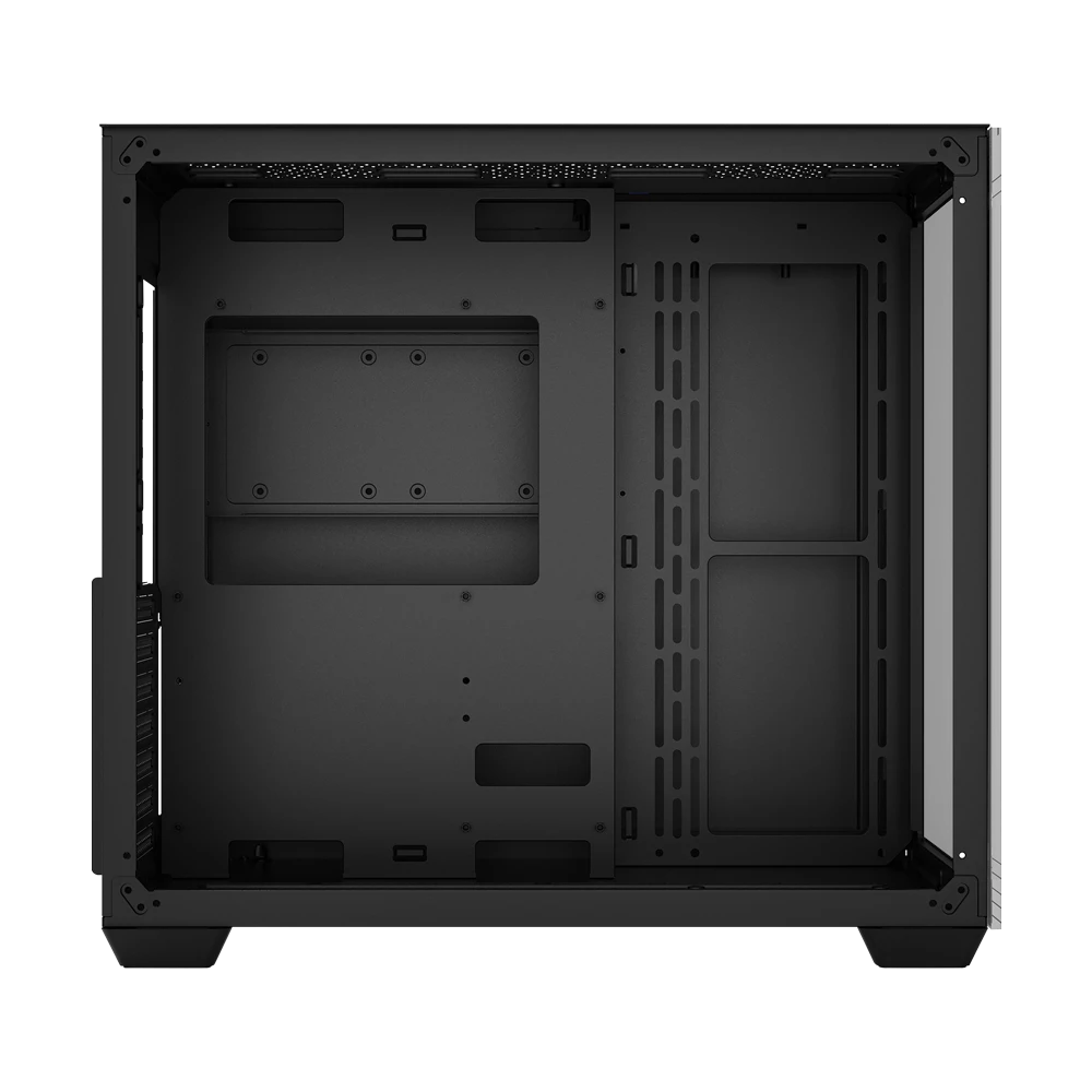 Gabinete Gamer Media Torre | Tank Pro GM930 | Max MB ATX Ultra Wide Panel Izq Cristal + Frente Cristal 2xUSB 3.0 + 4xFan RGB con HUB | Negro