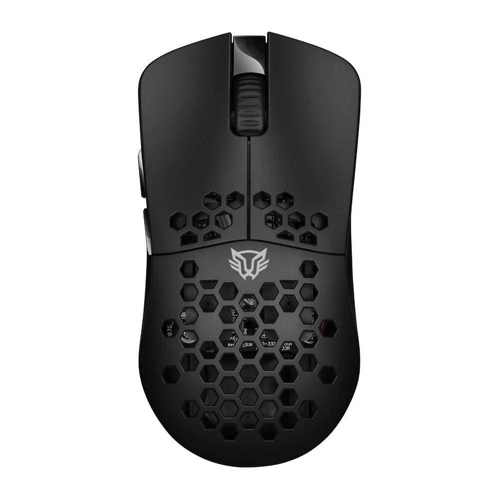 Mouse Gamer | Multidispositivo Speeder Light MG969 | Inalámbrico 2.4 MHz + 2 Modos Bluetooth / Caratula ultra ligera / Recargable Tipo C + 300 mAh / 5000 DPI / Iluminación Led + 6 Botones | Negro