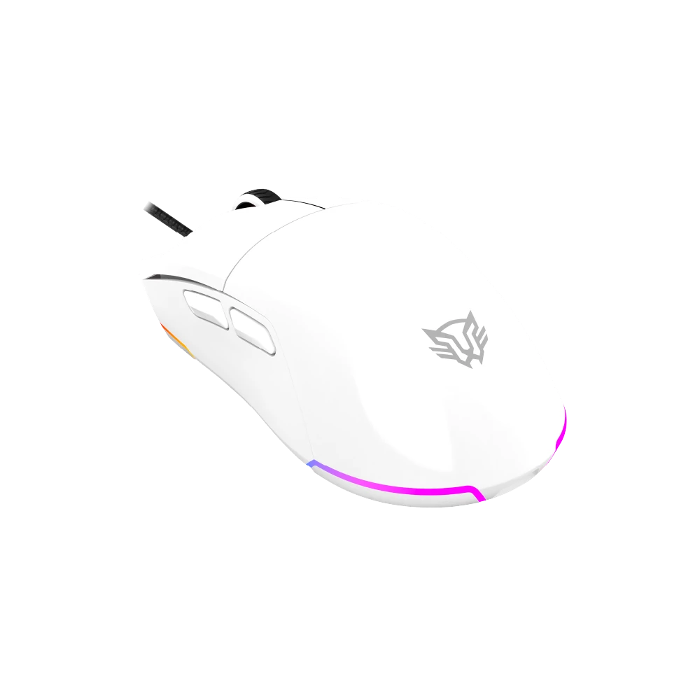 Mouse Gamer Alámbrico | Speeder Evo MG939 |Caratulas intercambiables Ultraligero / 12800 DPI / RGB + 6 Botones | Blanco