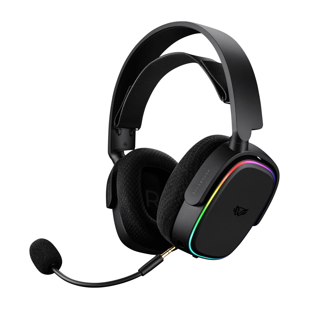 Audífonos Gamer | Aeon HS999 | Over-Ear + USB 7.1 Canales+ RGB  Tapas y Banda Intercambiable Mic Flexible | Negro
