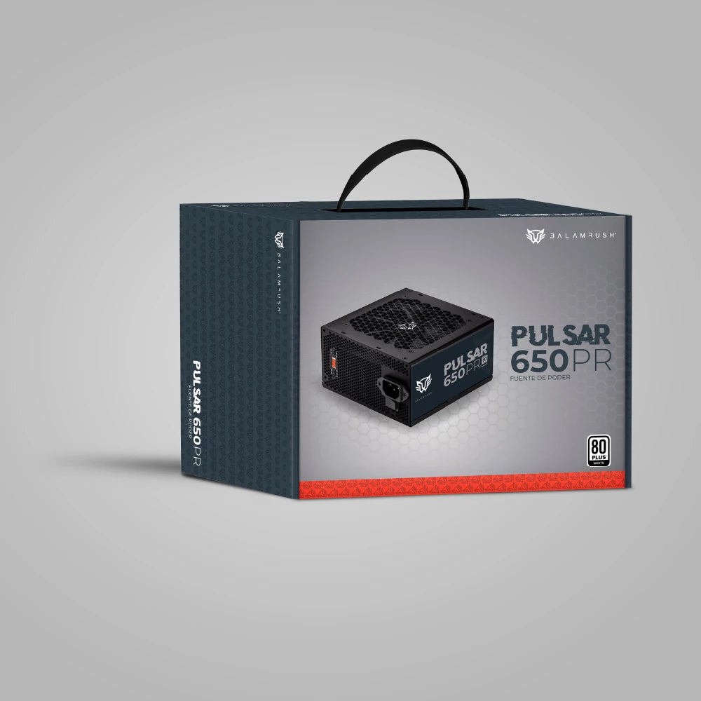 Fuente de Poder Atx | Pulsar 650PR | 650w 80 Plus White | No Modular | Negro