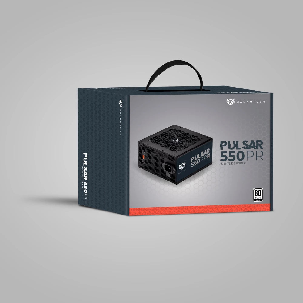 Fuente de Poder Atx | Pulsar 550PR | 550w 80 Plus White | No Modular | Negro
