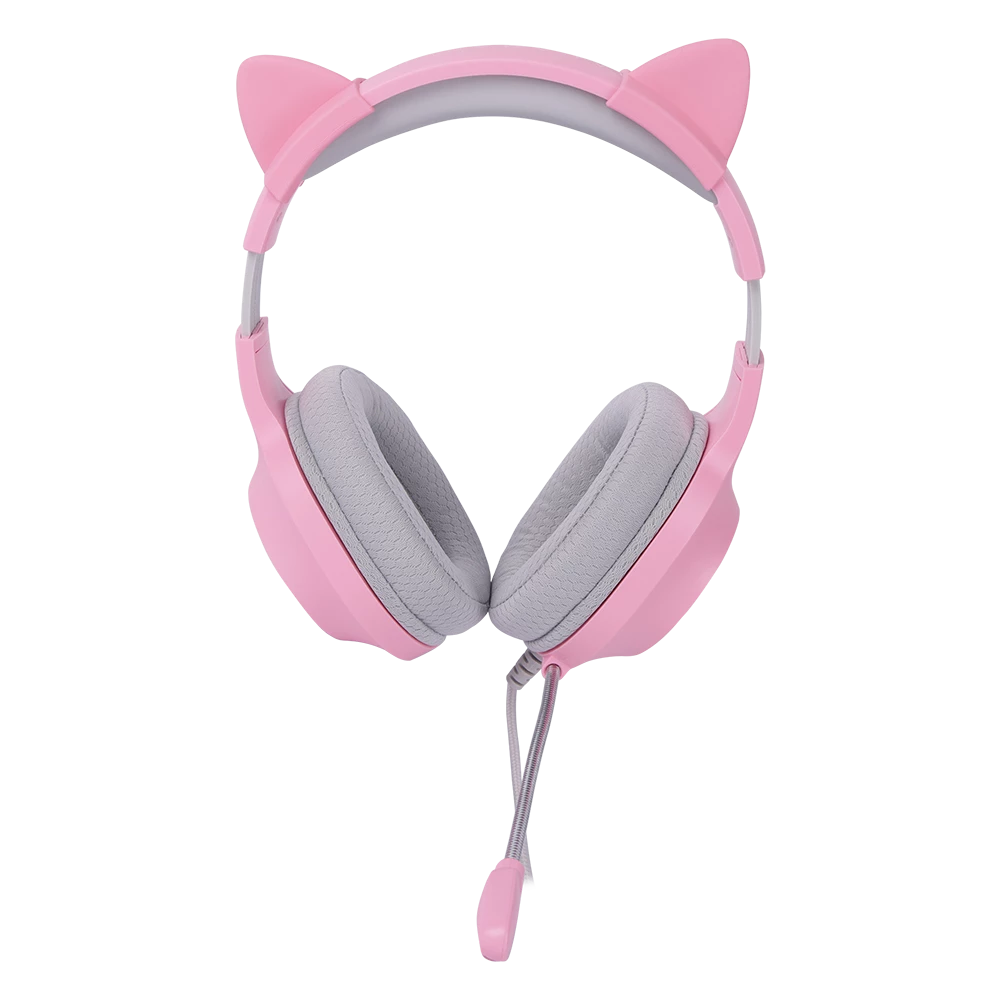 Audífonos Over-Ear | Sonorous HS750 | 3.5 mm + Dual Estéreo 2.0 Rgb / Almohadillas Intercambiables Tela y Piel Orejas de Gato
