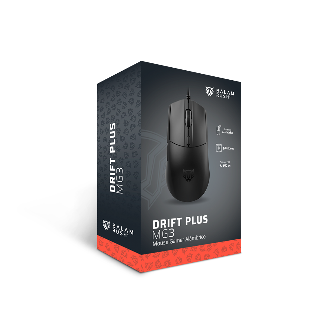 Mouse Gaming Alambrico | Drift Plus MG3 | Negro