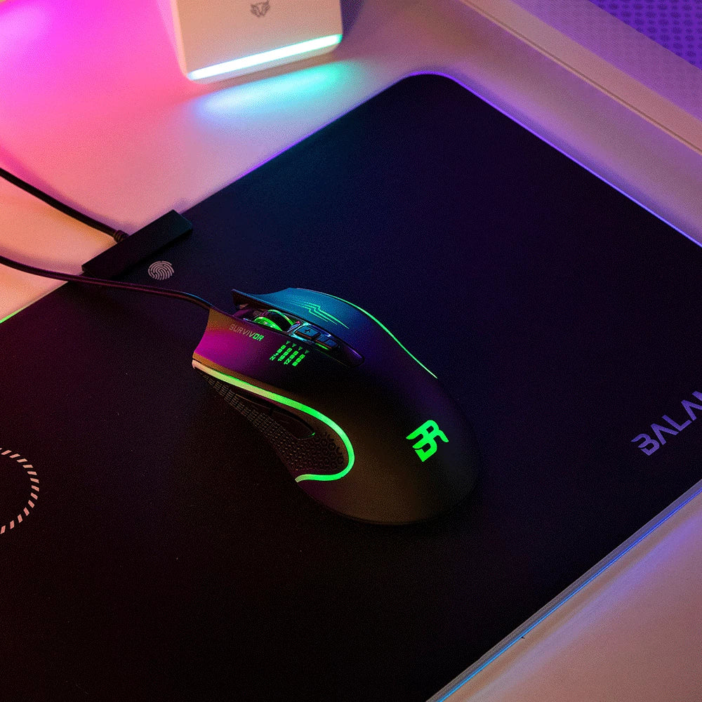 Mouse Gamer | Survivor GM320 | Alámbrico USB / 3,200 DPI's a 4 Niveles LED / 6 Botones