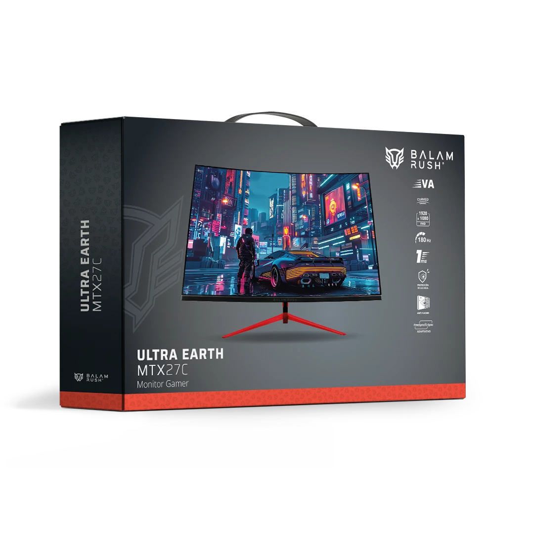 Monitor Curvo de 27" | Ultra Earth MTX27C | Negro