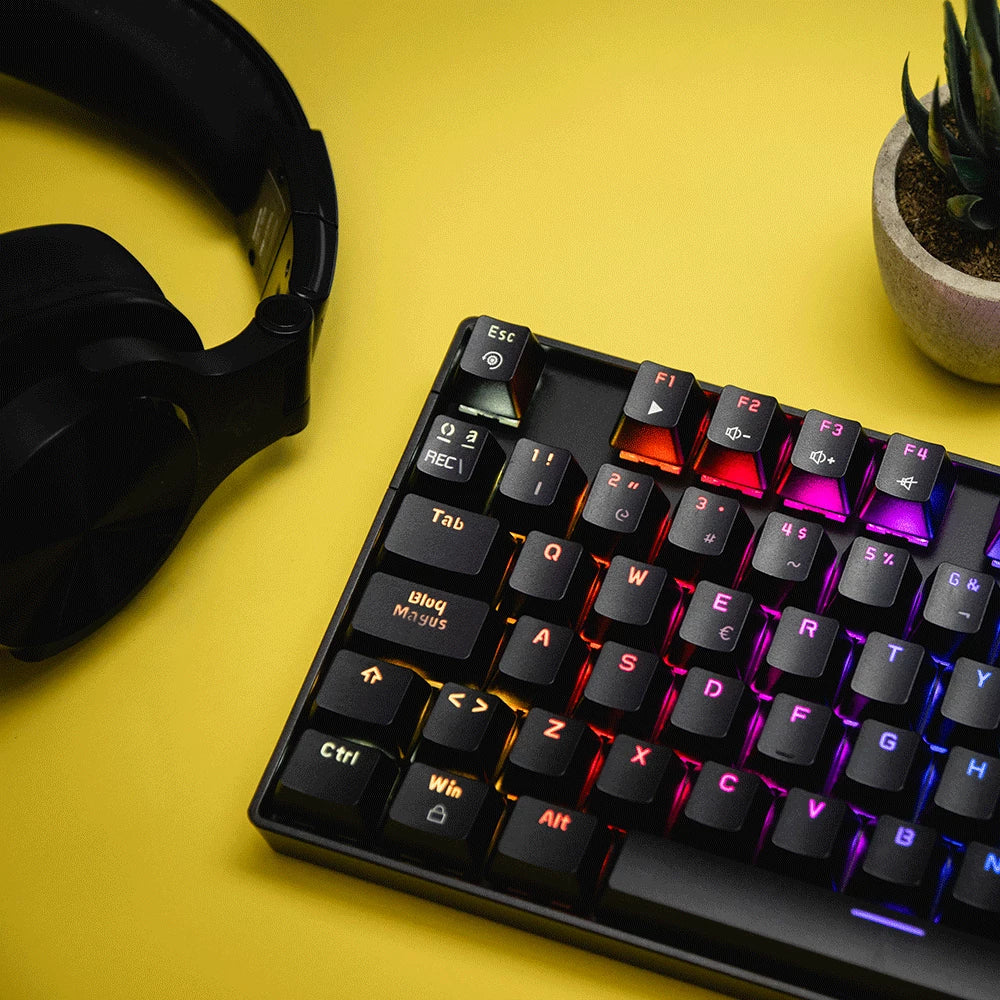 Teclado Alámbrico Mecánico TKL 80% | Dominate GK560 | Negro
