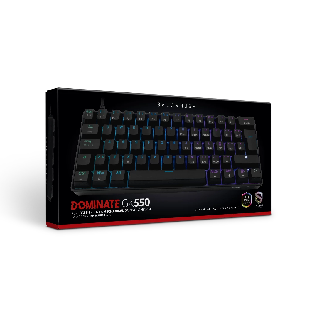 Teclado Alámbrico Mecánico 60% | Dominate GK550 | Negro