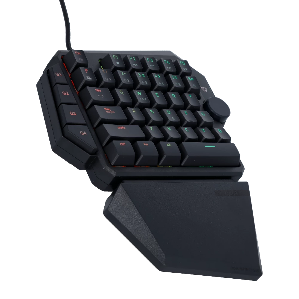 Teclado Alámbrico Mecánico de una Mano | Dominate GK540 | Negro