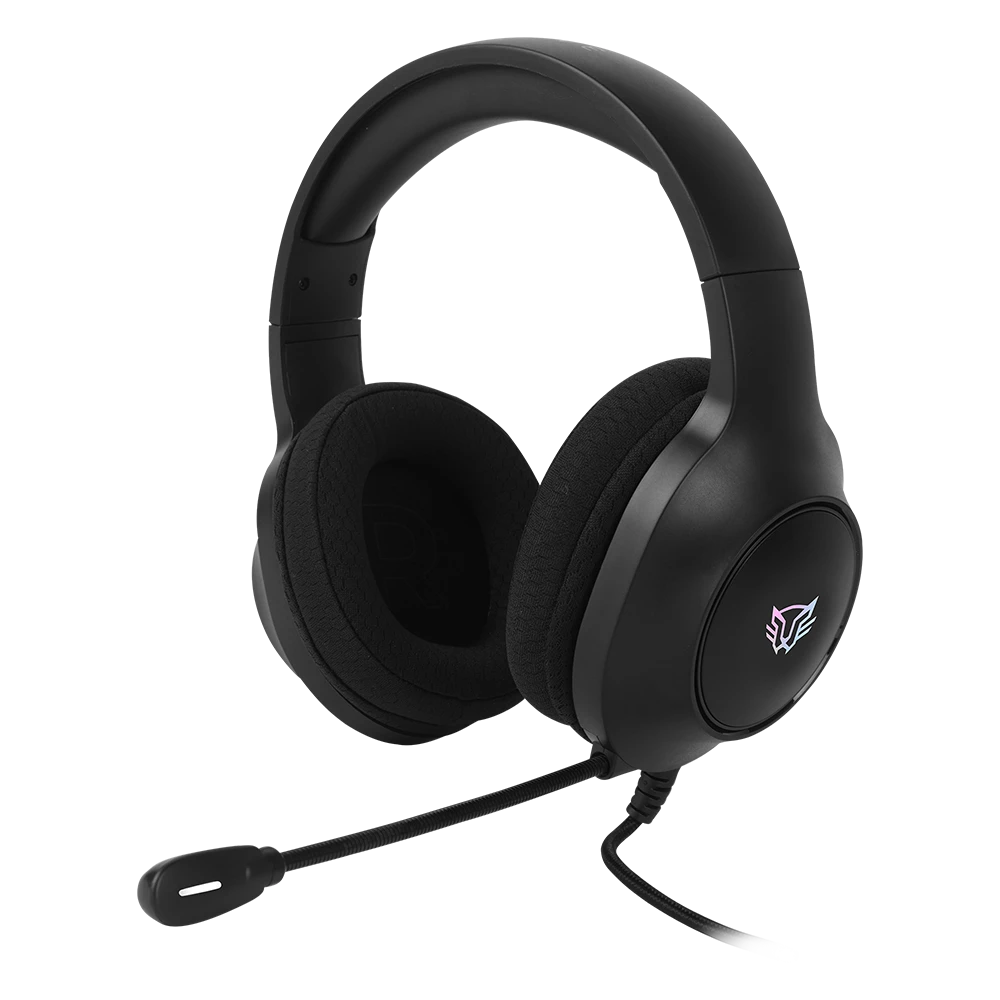Audífonos para Gamer | Sonorous HS750 | Over-Ear 3.5 mm + Dual Estereo 2.0 Rgb Almoadillas Intercambiables Tela y Piel | Negro