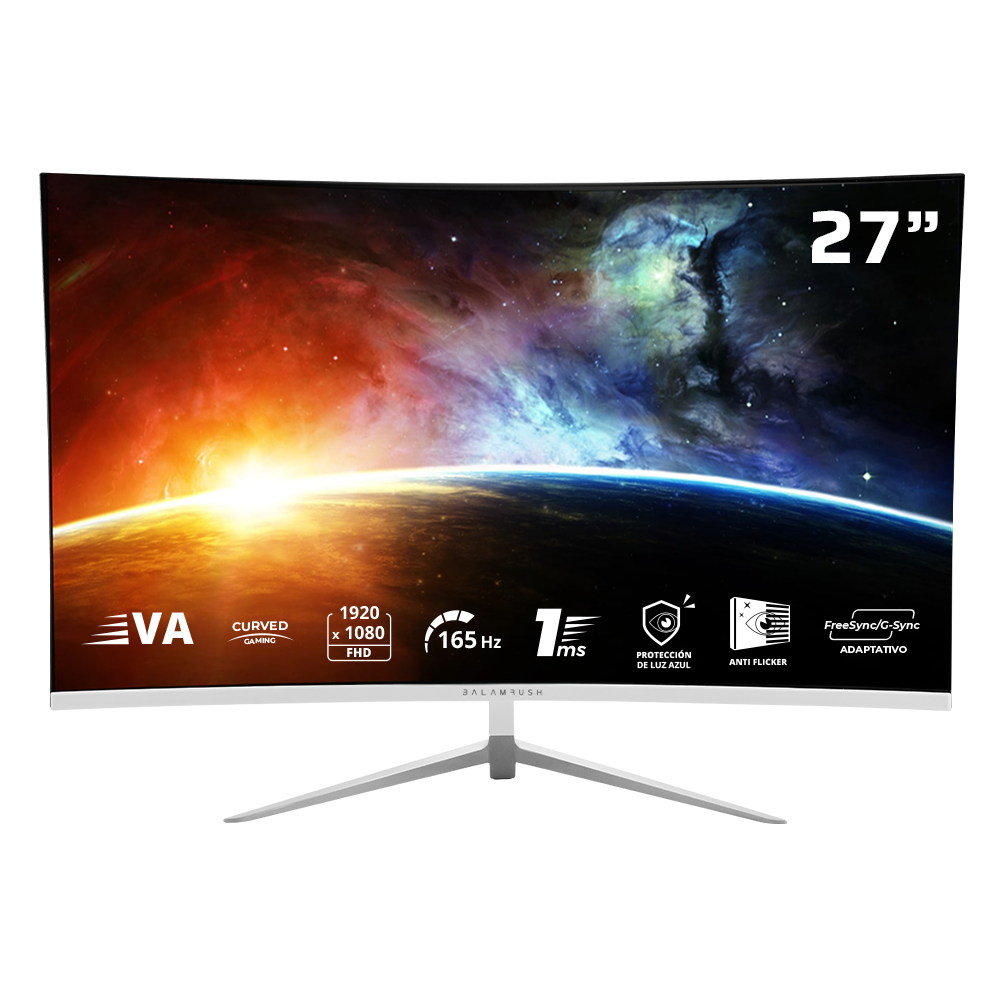 Monitor Curvo de 27" | Ultra Earth MTX27C | Blanco