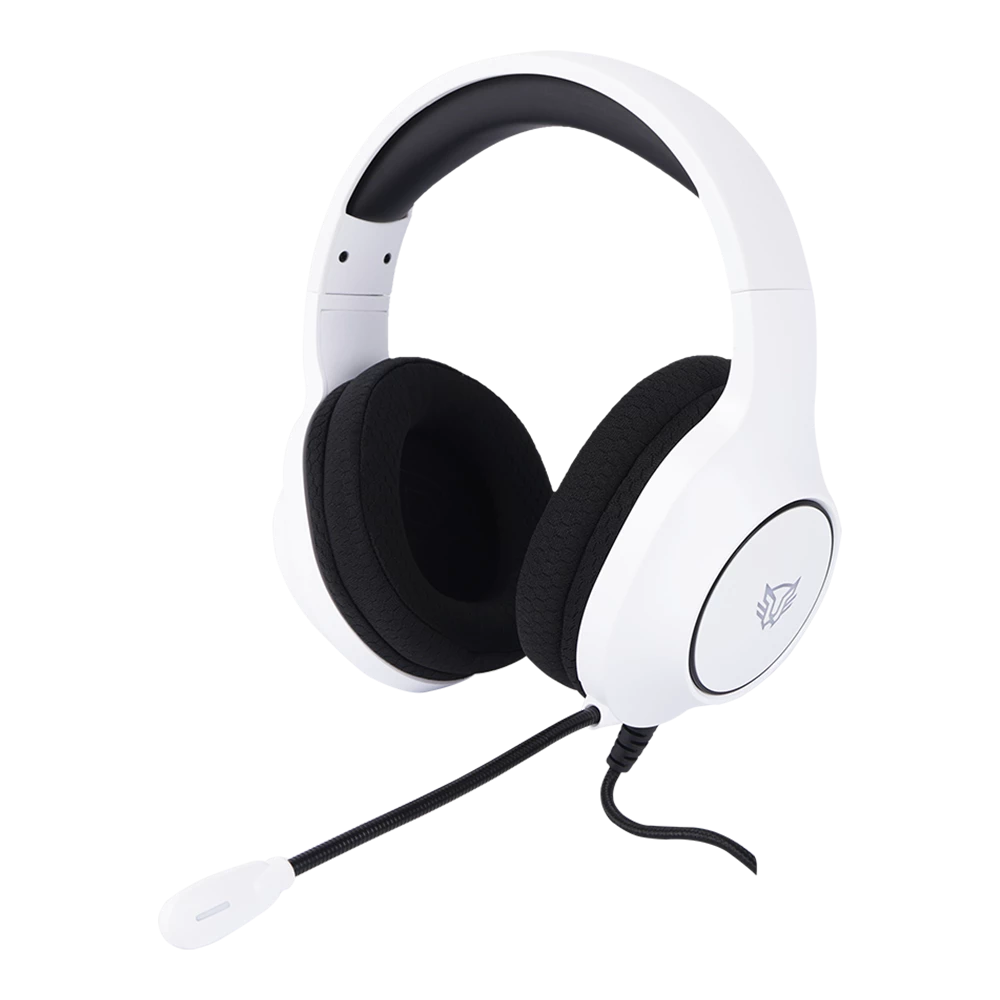 Audífonos para Gamer | Sonorous HS750 | Over-Ear 3.5 mm + Dual Estereo 2.0 Rgb Almoadillas Intercambiables Tela y Piel | Blanco