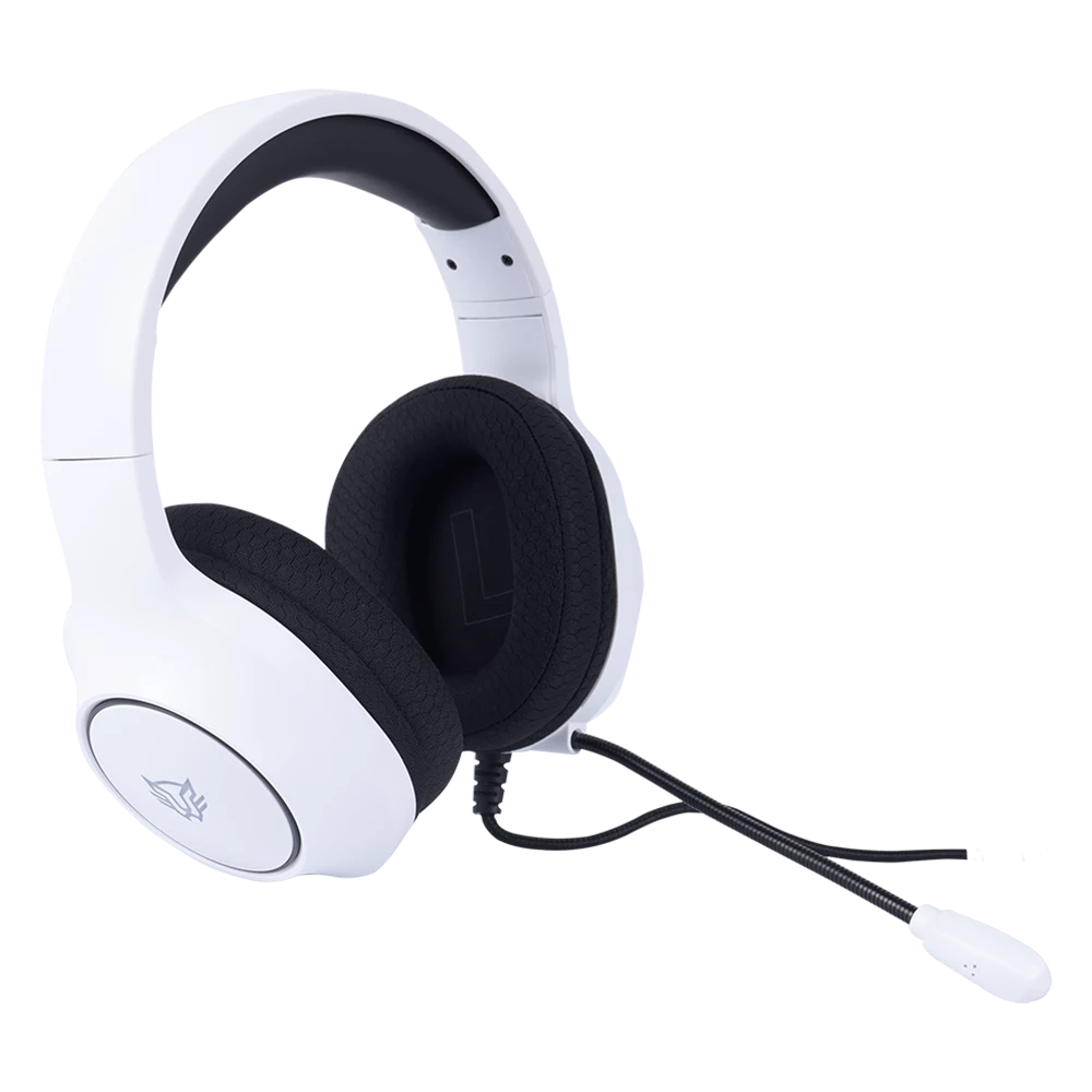 Audífonos para Gamer | Sonorous HS750 | Over-Ear 3.5 mm + Dual Estereo 2.0 Rgb Almoadillas Intercambiables Tela y Piel | Blanco