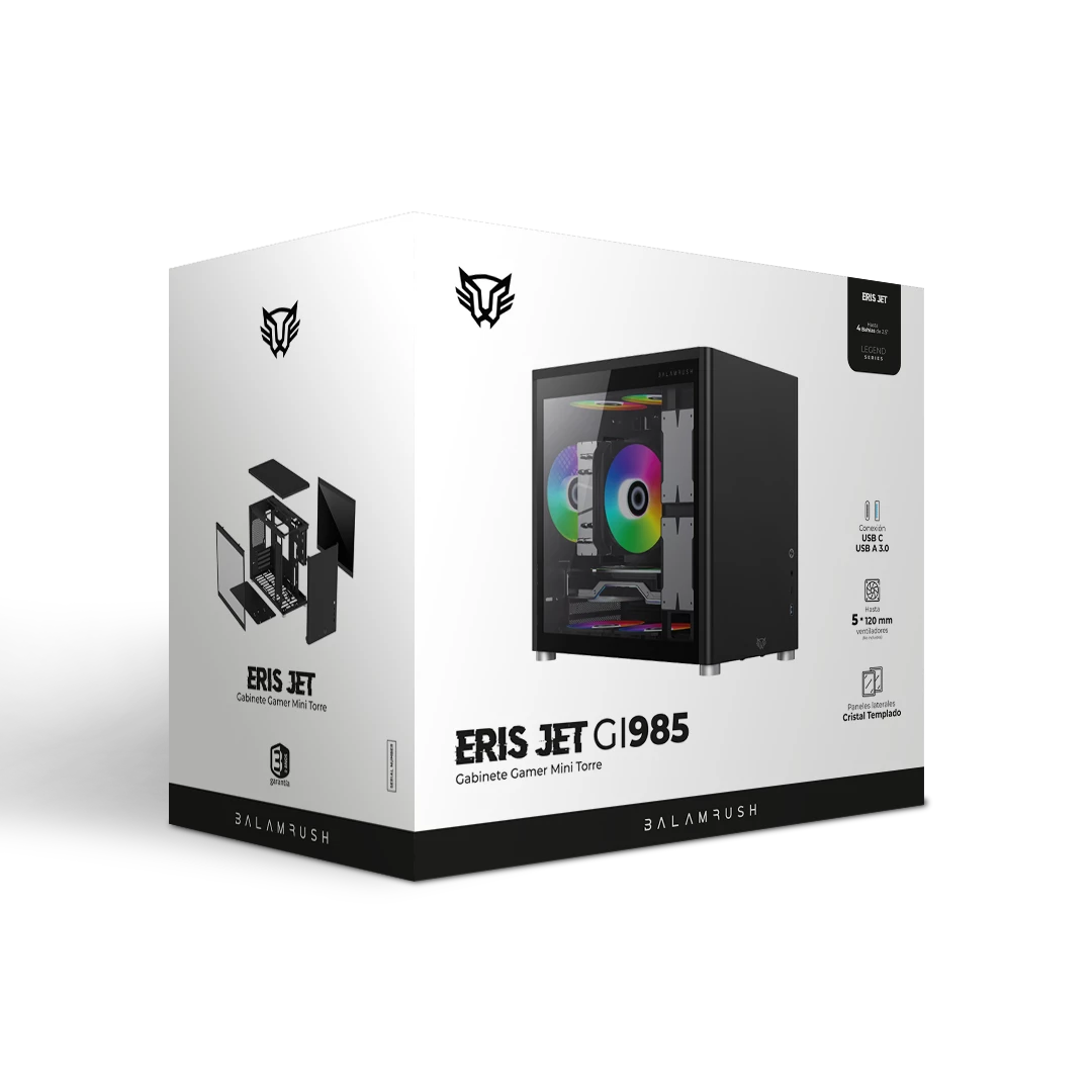 Gabinete  Mini Torre | Eris Jet GI985 | Negro