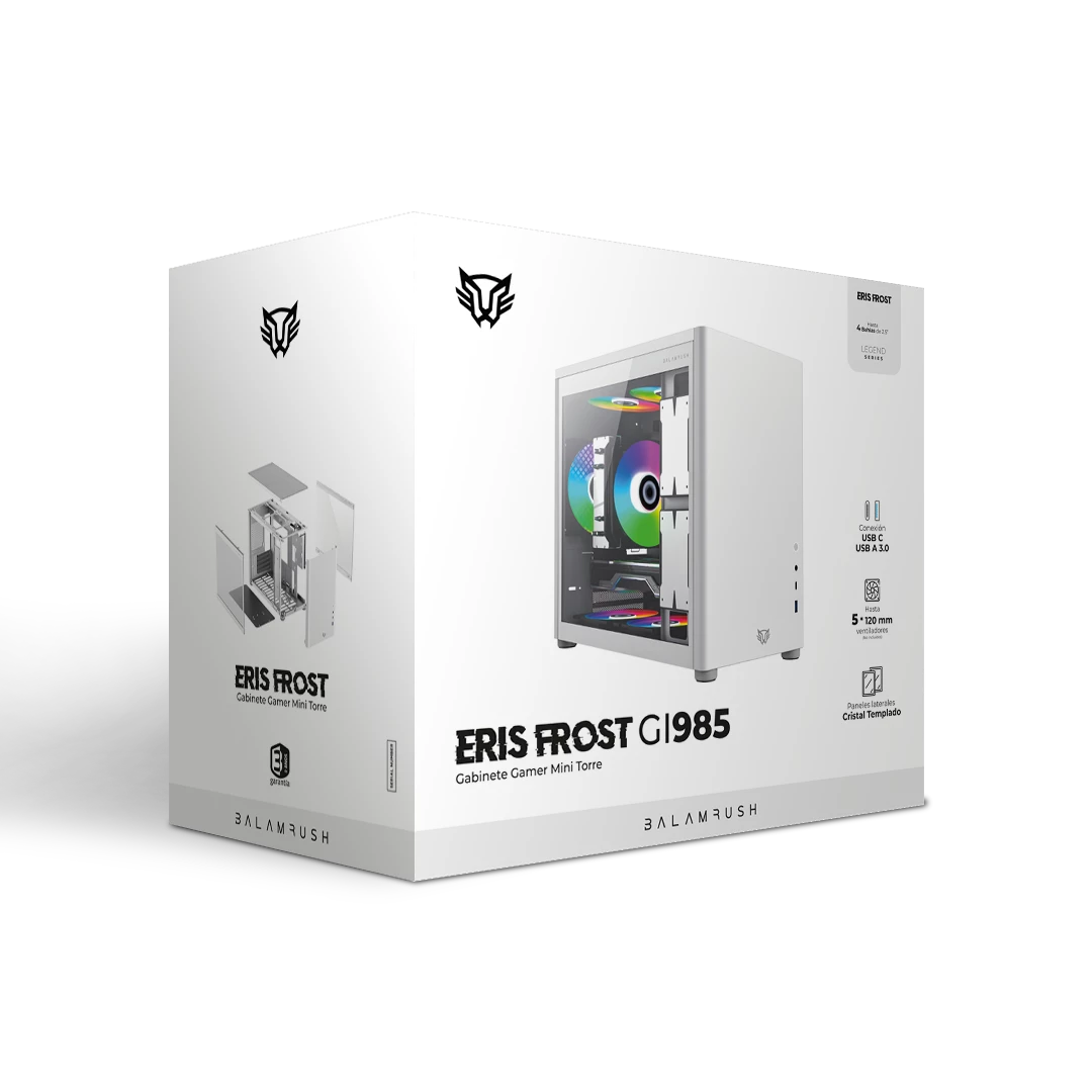 Gabinete Mini Torre | Eris Frost GI985 | Blanco