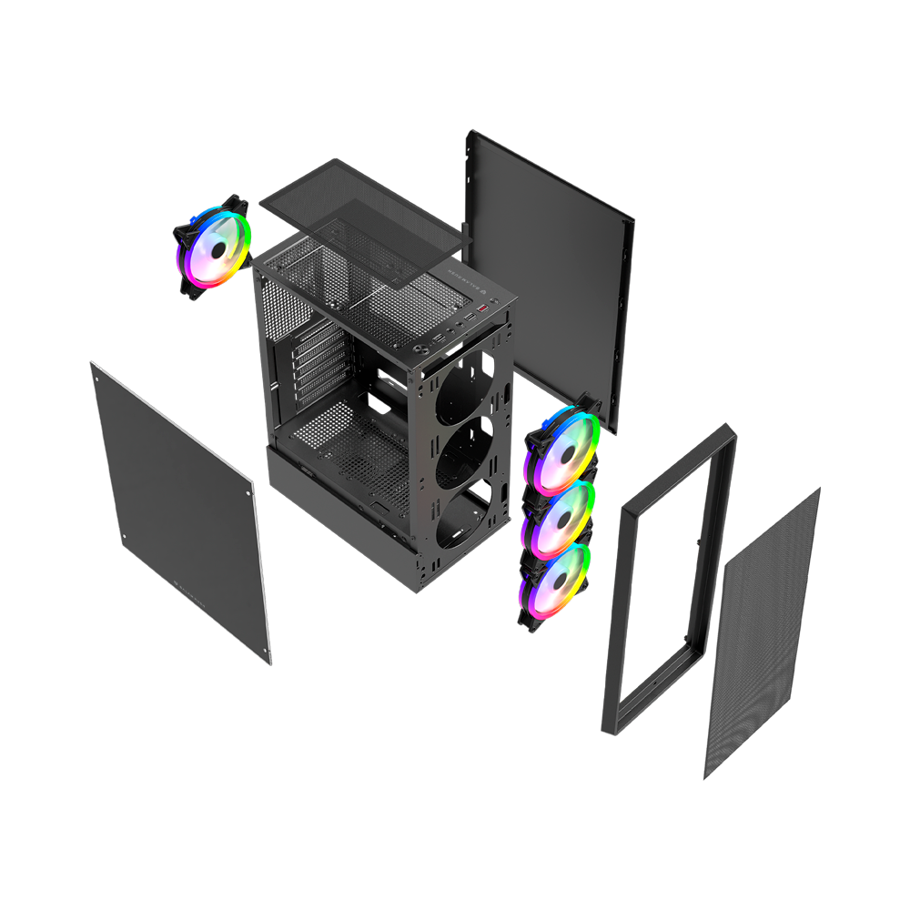 Gabinete Media Torre | Dragonfly II Mesh GM740 | Negro