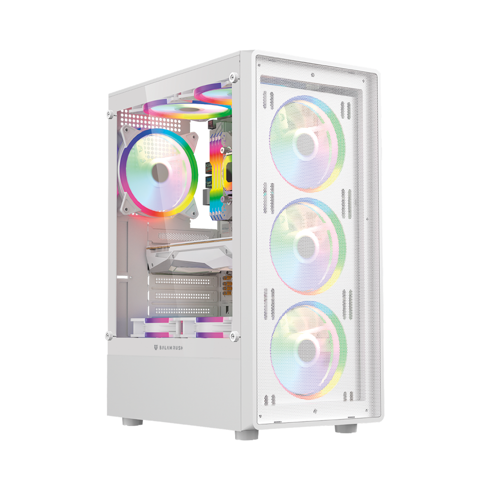 Gabinete Media Torre | Dragonfly Perform Aircool GM590AW | Blanco