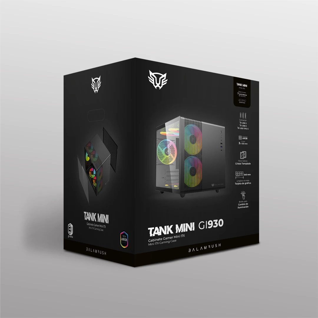 Gabinete Mini Torre | Tank Mini GI930 | Negro