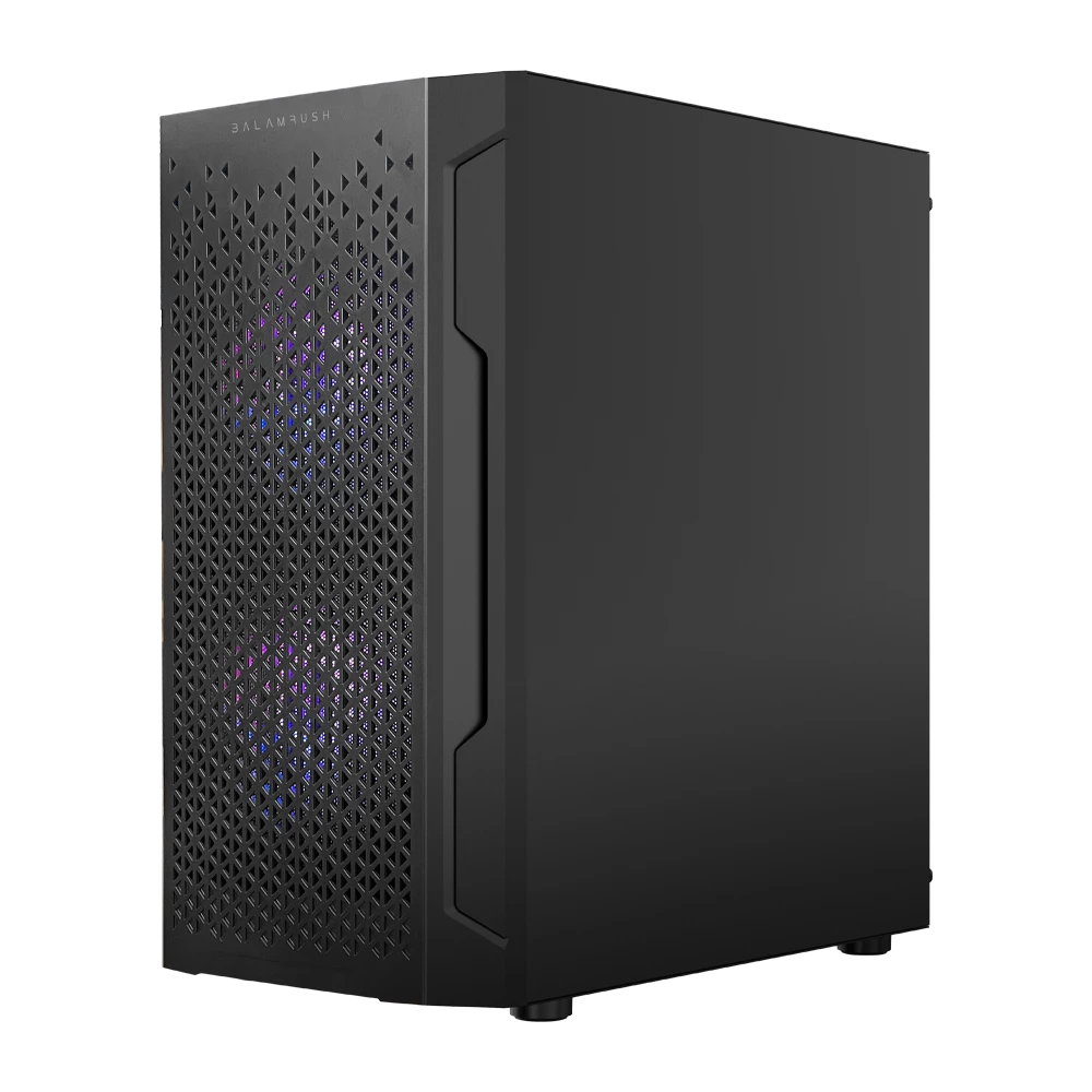 Gabinete Gamer Mini Torre | Artic GI725 | Max MB M-ATX Panel Izq Cristal + Frente Colmena 1xUSB 3.0 + 3xFan RGB | Negro