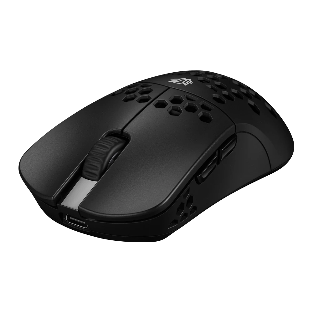 Mouse Gamer | Multidispositivo Speeder Light MG969 | Inalámbrico 2.4 MHz + 2 Modos Bluetooth / Caratula ultra ligera / Recargable Tipo C + 300 mAh / 5000 DPI / Iluminación Led + 6 Botones | Negro