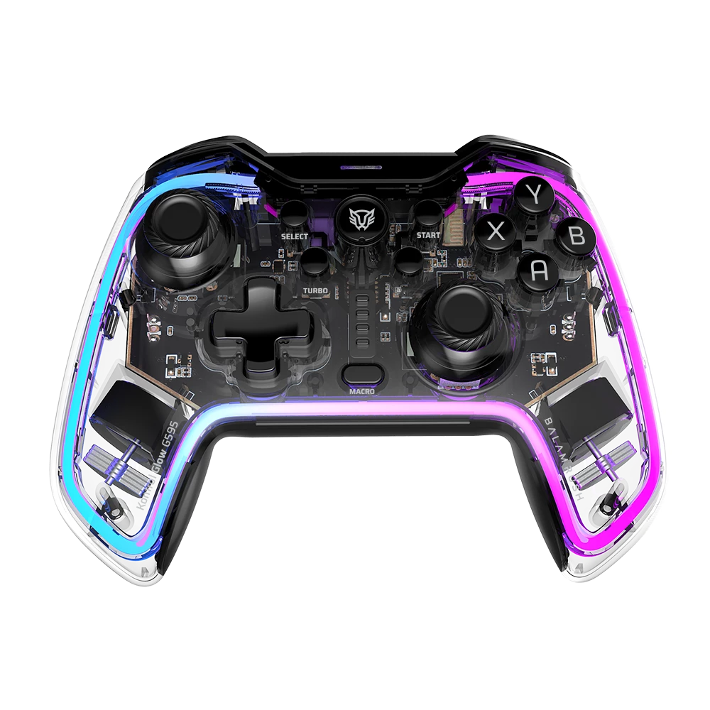 Gamepad Multiplataforma | Kontrol Glow G595 | Neon Transparente