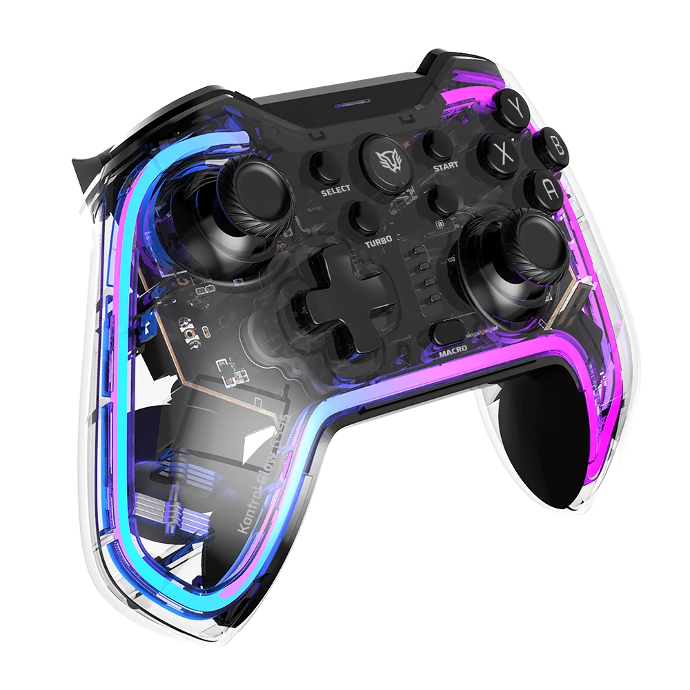 Gamepad Multiplataforma | Kontrol Glow G595 | Neon Transparente