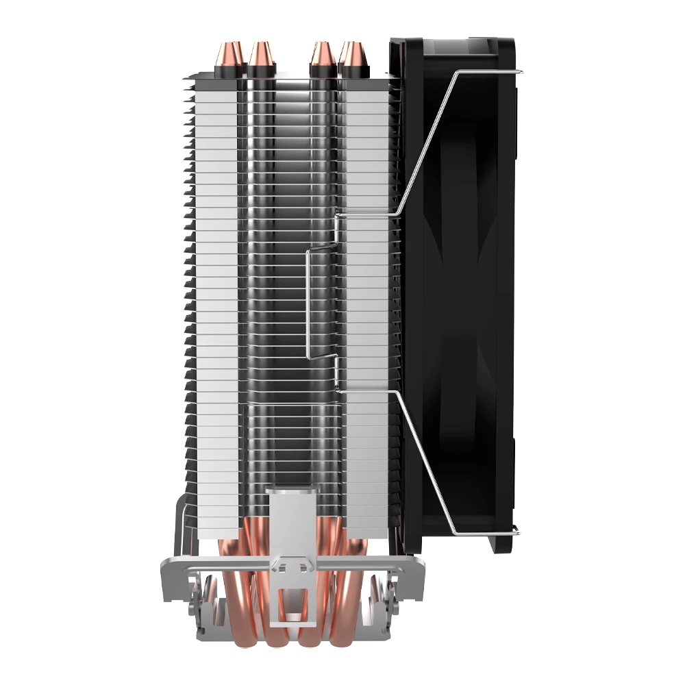 Enfriamiento de Aire para CPU | Nitrox NX30 | 4 Tubos de calor de cobre + 1 Vent Silencioso de 120 mm Torre de Calor en Aluminio | Aluminio