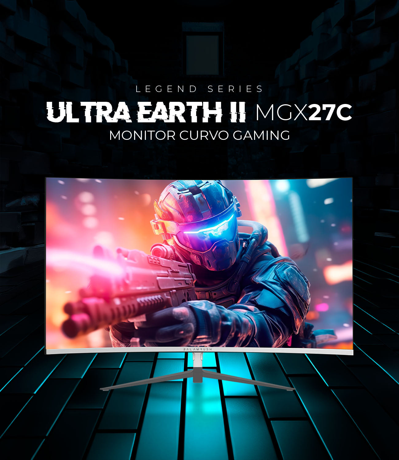 Monitor Curvo de 27 | Ultra Earth MTX27C | 165Hz + 1ms | Blanco