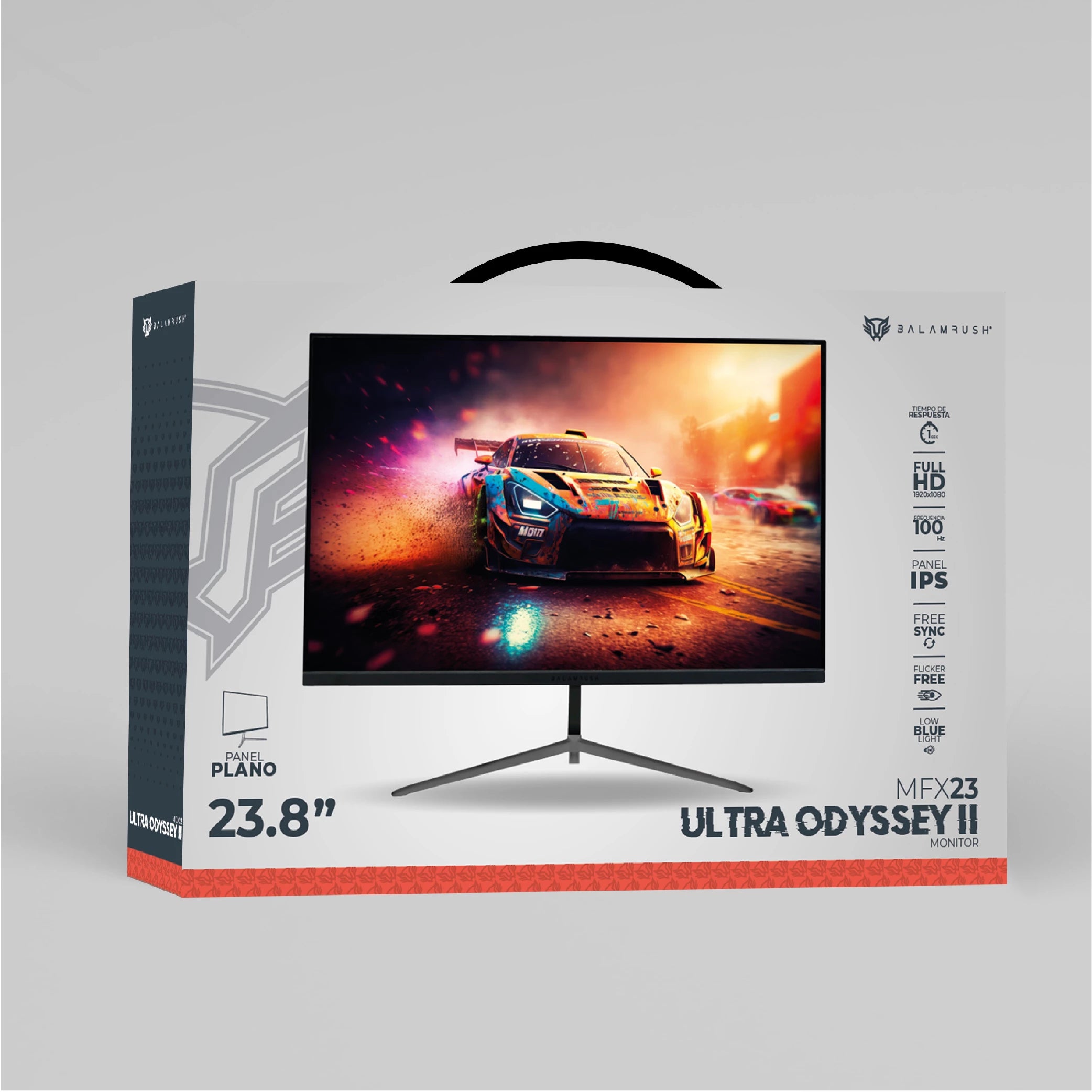 Monitor Gamer Plano 23.8" Ultra Odyssey II MFX23 IPS 100Hz+ 1ms + Full HD 1080p/HDMI + DP + 3.5mm + VESA 100 x 100 mm/Negro