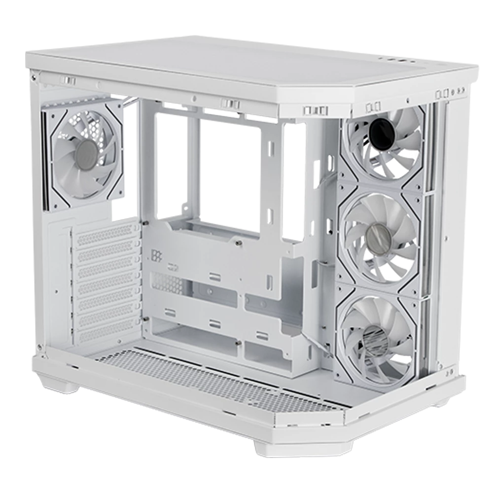 Gabinete Gamer Media Torre | Tank Master 9600 TB Max MB ATX Ultra Wide + Sin Bordes | 1xUSB C 3.1 + 1xUSB 3.0 + 1x USB 2.0 + Audio+ 4xFan ARGB | Blanco