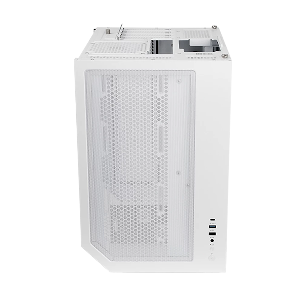 Gabinete Gamer Media Torre | Tank Master 9600 TB Max MB ATX Ultra Wide + Sin Bordes | 1xUSB C 3.1 + 1xUSB 3.0 + 1x USB 2.0 + Audio+ 4xFan ARGB | Blanco