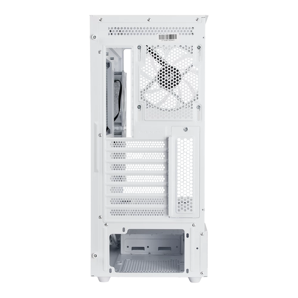 Gabinete Gamer Media Torre | Tank Super 9200 TB | Max MB ATX Ventana sin Bordes | 1xUSB C 3.1 + 1xUSB 3.0 + 1x USB 2.0 + Audio+ 3xFan ARGB | Blanco