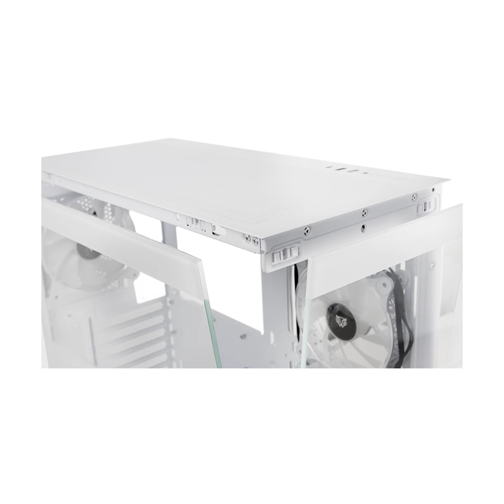 Gabinete Gamer Media Torre | Tank Super 9200 TB | Max MB ATX Ventana sin Bordes | 1xUSB C 3.1 + 1xUSB 3.0 + 1x USB 2.0 + Audio+ 3xFan ARGB | Blanco