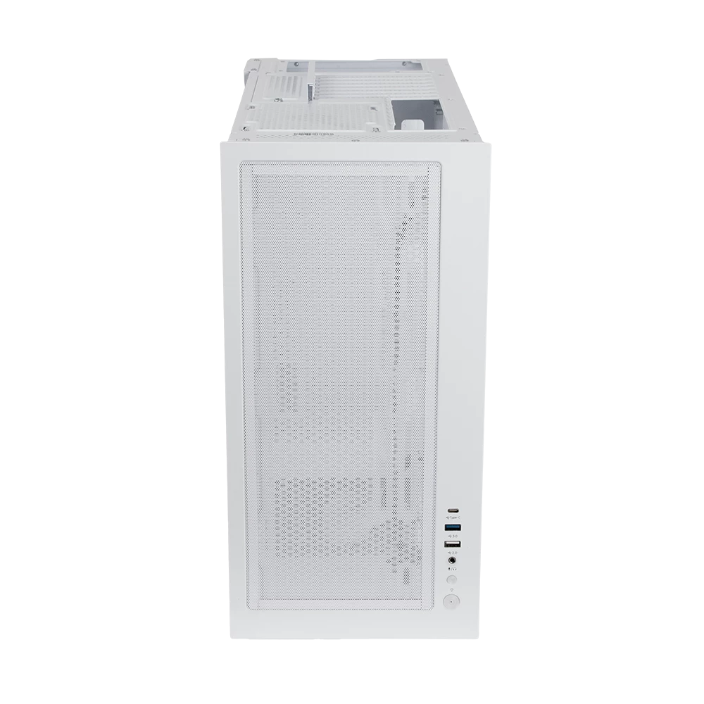 Gabinete Gamer Media Torre | Tank Super 9200 TB | Max MB ATX Ventana sin Bordes | 1xUSB C 3.1 + 1xUSB 3.0 + 1x USB 2.0 + Audio+ 3xFan ARGB | Blanco