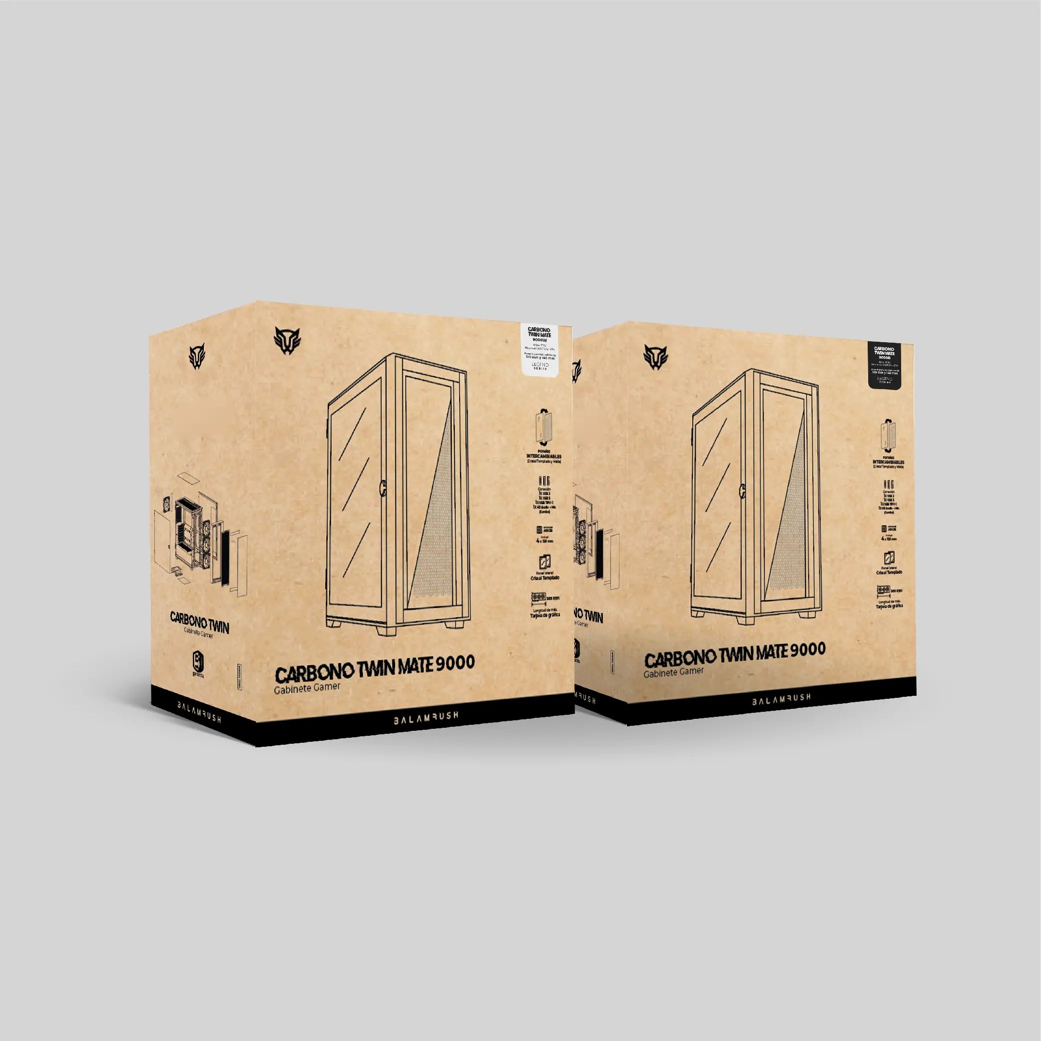 Gabinete  Torre | Carbono Twin Mate 9000 | Blanco