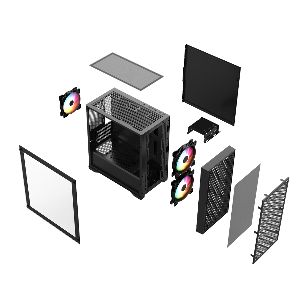 Gabinete Mini Torre | Carbono Aircool 4000A | Negro