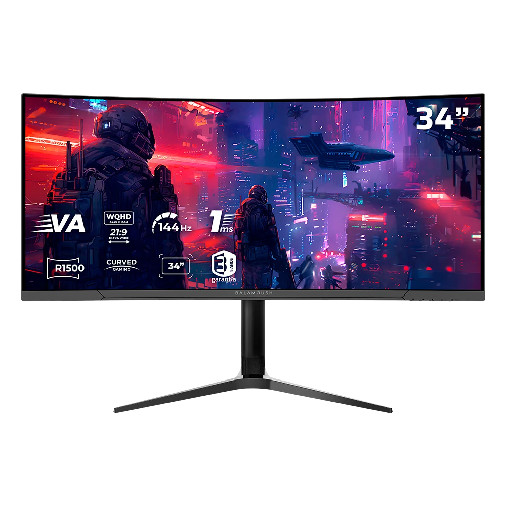 Monitor Gamer Curvo 34" VA | Extreme Earth Plus MGM34C | Negro