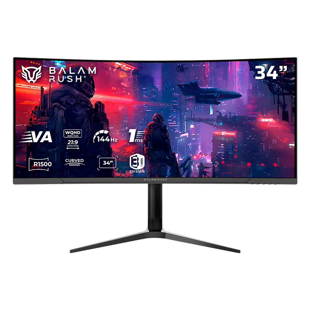 Monitor Gamer Curvo 34" VA | Extreme Earth Plus MGM34C | Negro