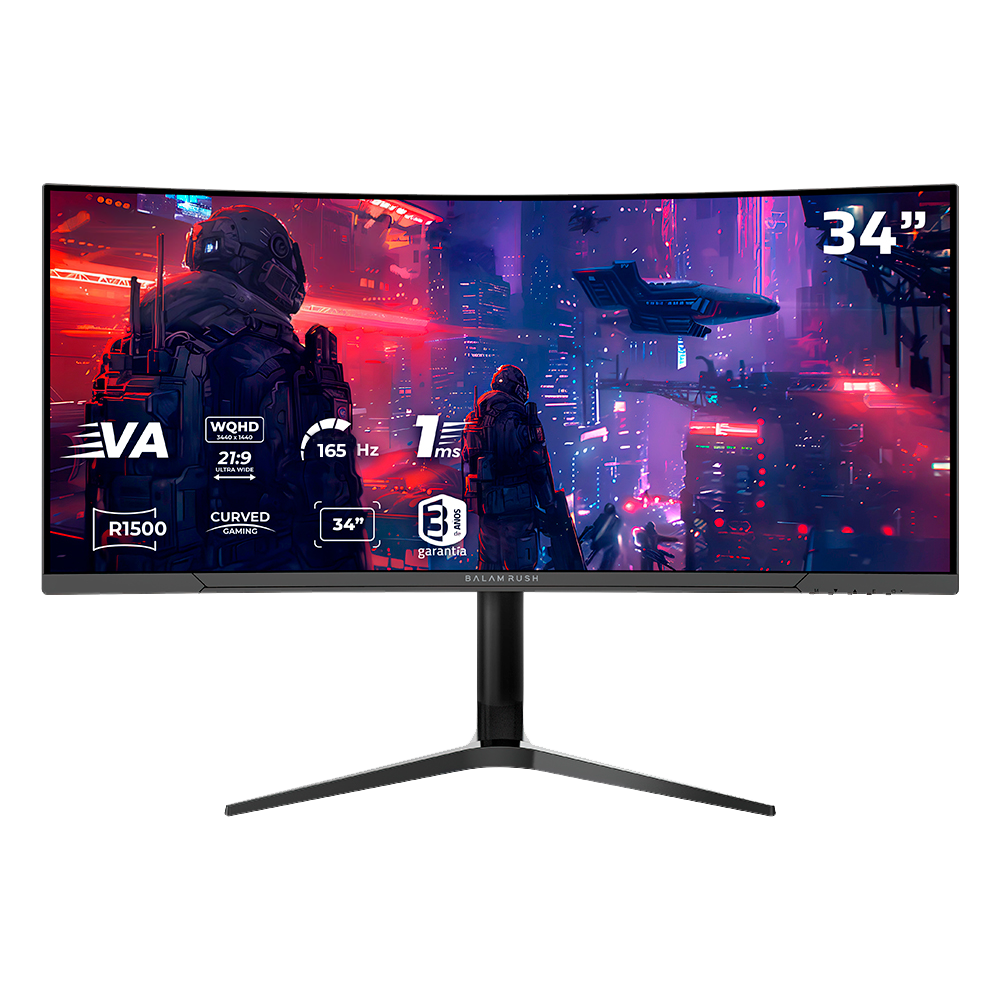 Monitor Gamer Curvo 34" VA | Extreme Earth Plus MGM34C | Negro