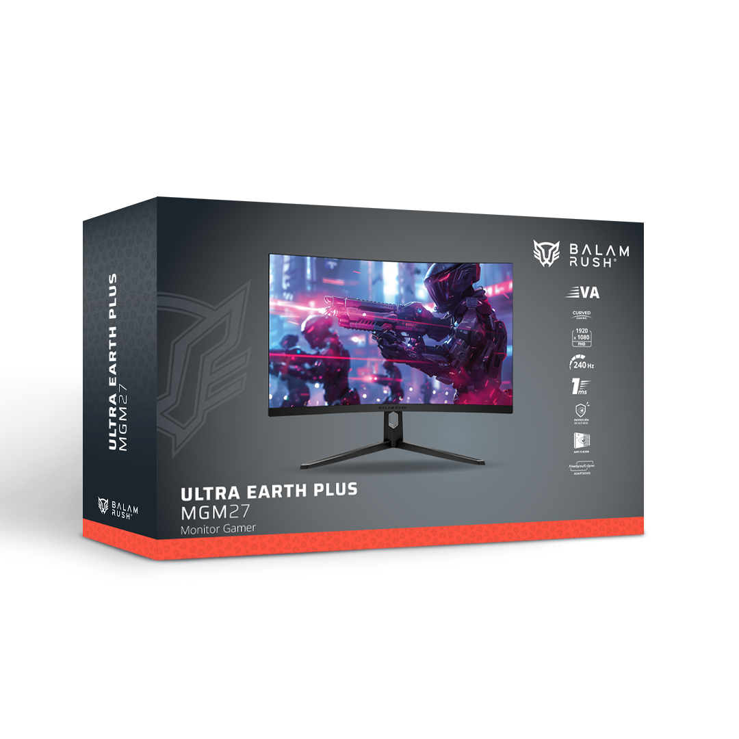 Monitor Gamer Curvo 27" VA | Ultra Earth Plus MGM27C | Negro