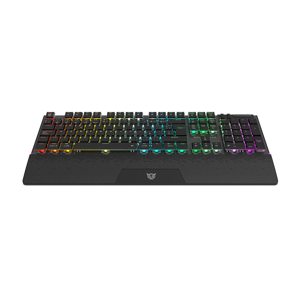 Teclado Gamer Mecánico Multidispositivo | Dominate Expert GK979I | 2.4 MHz  2 modos Bluetooth | 100%  Estructura Aluminio Premium  Perilla y Botones Multimedia | Switch Rojo Intercambiables  RGB Dinámico | Recargable | Legend | Negro