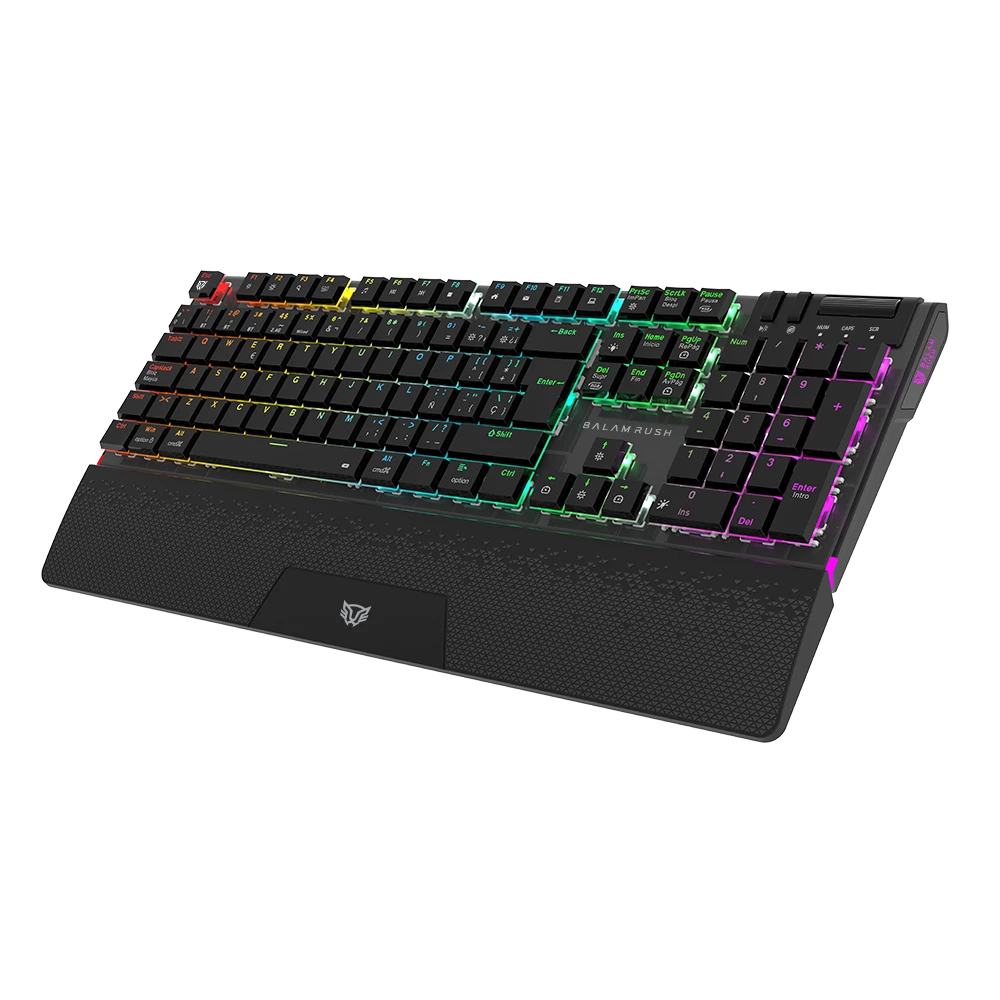 Teclado Gamer Mecánico Multidispositivo | Dominate Expert GK979I | 2.4 MHz  2 modos Bluetooth | 100%  Estructura Aluminio Premium  Perilla y Botones Multimedia | Switch Rojo Intercambiables  RGB Dinámico | Recargable | Legend | Negro