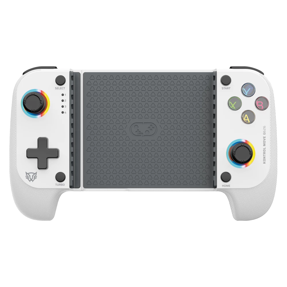 Gamepad para Móvil Inalámbrico | Kontrol Move G626 | BT 5.0 | Compatible con Android + IOS + Botones Mecánicos + Gatillos Sensibles + Funciones Turbo + RGB | Recargable | Legend | Blanco