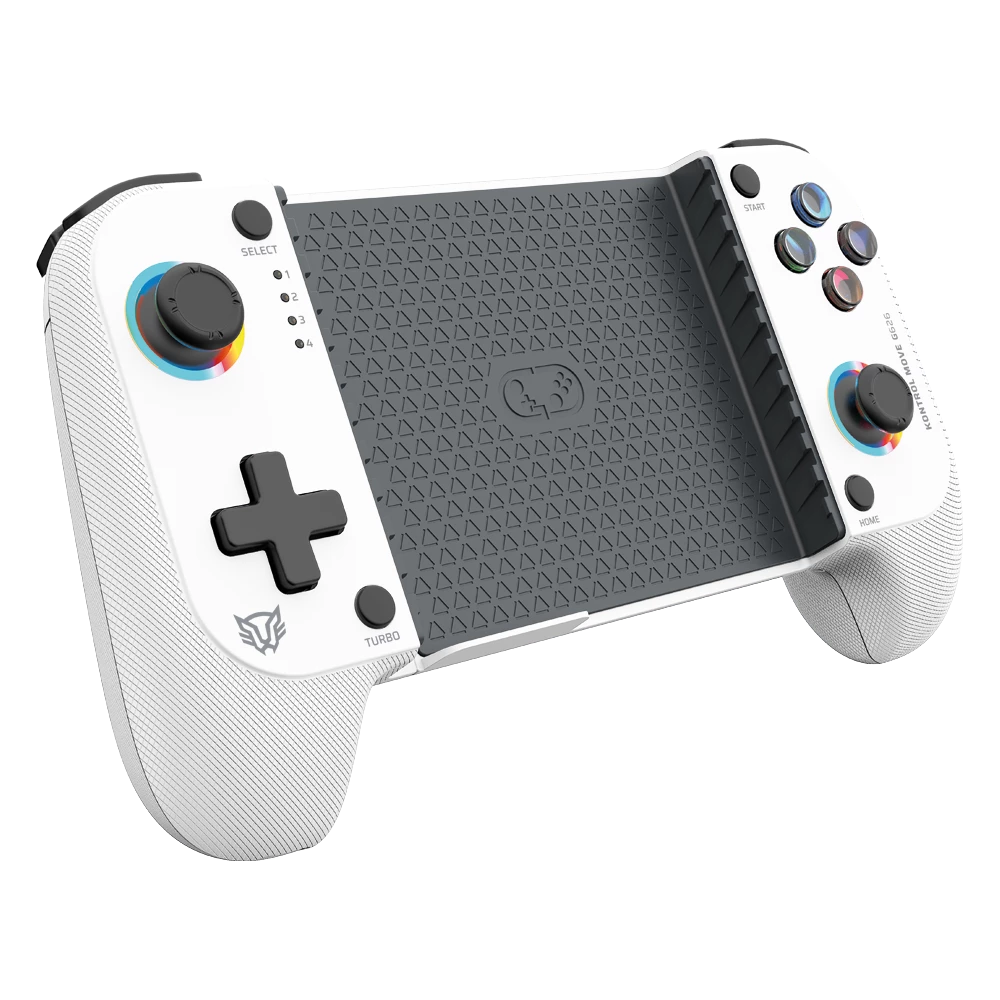 Gamepad para Móvil Inalámbrico | Kontrol Move G626 | BT 5.0 | Compatible con Android + IOS + Botones Mecánicos + Gatillos Sensibles + Funciones Turbo + RGB | Recargable | Legend | Blanco