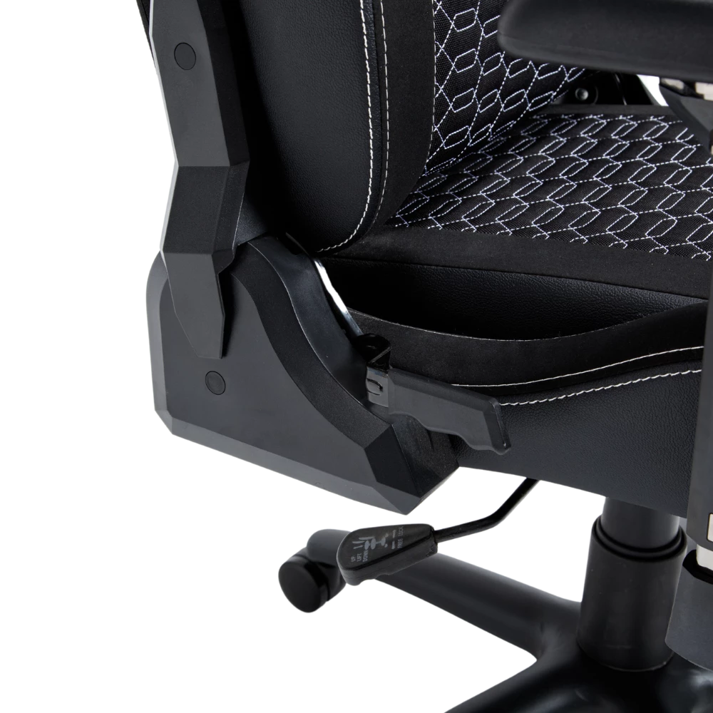 Silla Gamer Ultimate | Super U5 | PU+ Alcántara+ Espuma Moldeada | Pistón Clase 4 + Soporta hasta 150 Kg + Mecanismo Mariposa + Inclinación 135° + Tamaño L | Reposabrazos 4D + Cojín Lumbar + Cojín Cervical | Legend | Negro