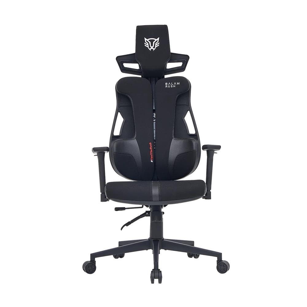 Silla Gamer | Bolt Rush PT | PVC + Tela +Espuma moldeada + Nylon | Pistón Clase 4 + Soporta hasta 150 kg + Mecanismo Mecánico + Inclinación 120° | Reposabrazos 3D | Legend | Negro