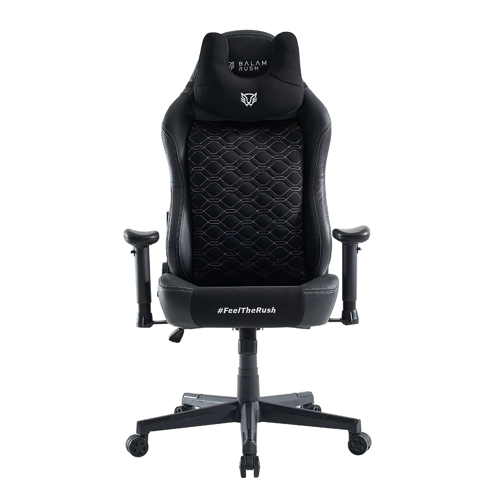 Silla Gamer | Thunder Euphoria V1 | PU + Tela + Espuma moldeada + Nylon | Pistón Clase 4 + Soporta hasta 150 kg + Mecanismo Mariposa + Inclinación 180° / Reposabrazos 2D + Cojín Cervical | Azender | Negro