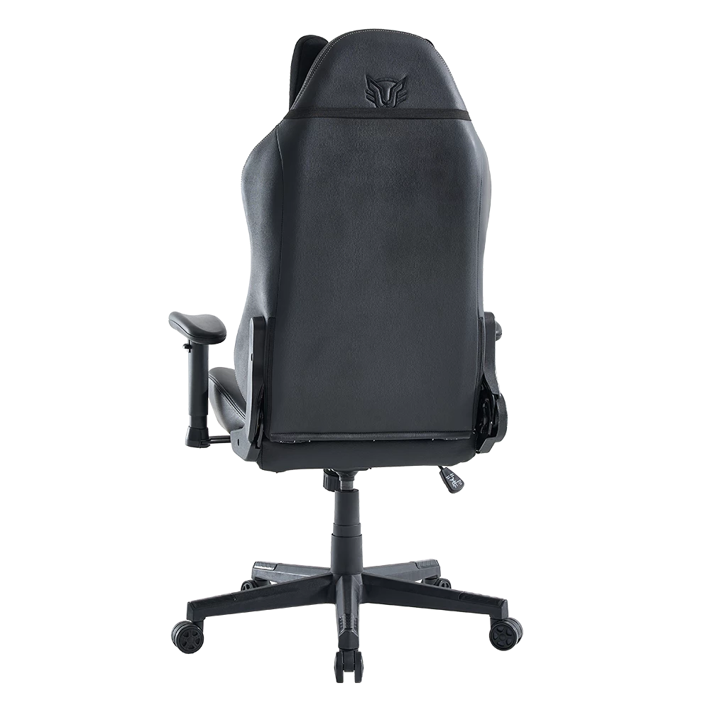 Silla Gamer | Thunder Euphoria V1 | PU + Tela + Espuma moldeada + Nylon | Pistón Clase 4 + Soporta hasta 150 kg + Mecanismo Mariposa + Inclinación 180° / Reposabrazos 2D + Cojín Cervical | Azender | Negro