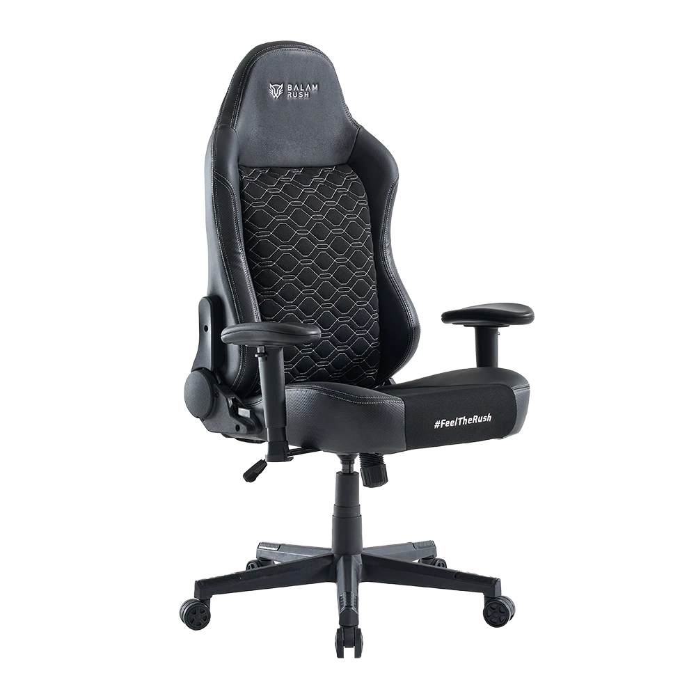 Silla Gamer | Thunder Euphoria V1 | PU + Tela + Espuma moldeada + Nylon | Pistón Clase 4 + Soporta hasta 150 kg + Mecanismo Mariposa + Inclinación 180° / Reposabrazos 2D + Cojín Cervical | Azender | Negro