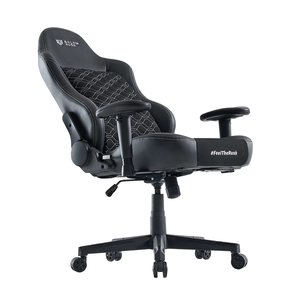 Silla Gamer | Thunder Euphoria V1 | PU + Tela + Espuma moldeada + Nylon | Pistón Clase 4 + Soporta hasta 150 kg + Mecanismo Mariposa + Inclinación 180° / Reposabrazos 2D + Cojín Cervical | Azender | Negro